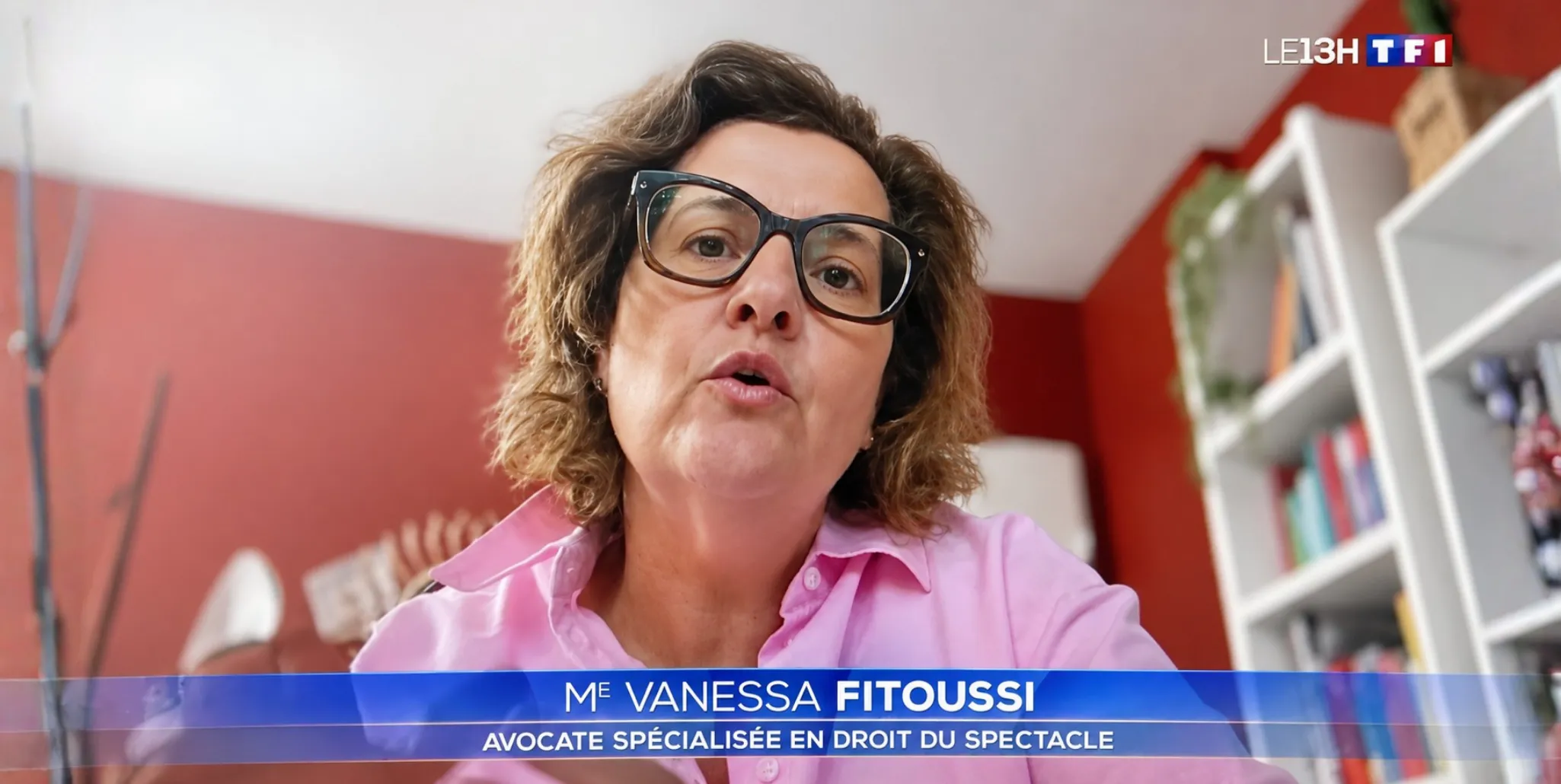 Vanessa Fitoussi interviewée sur le plateau du 13H de TF1